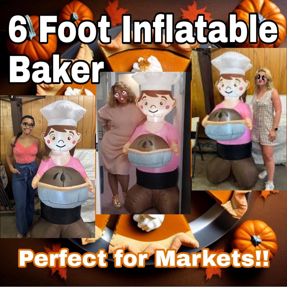 6 Foot Tall Inflatable Baker